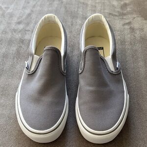 Vans Women’s Platform Gray Slip-On Shoes - NEW Custom!